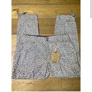 Democracy Ab Technology High-Rise Animal Print Crop Pants Women's Size 8